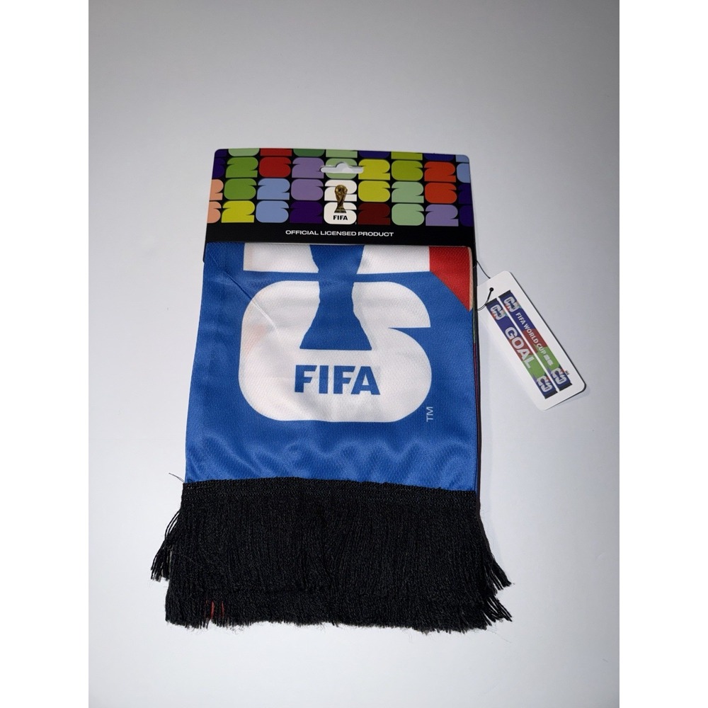 FIFA World Cup 2026 Scarf Licensed Blue Red Green Goal Soccer Memorabilia NWT